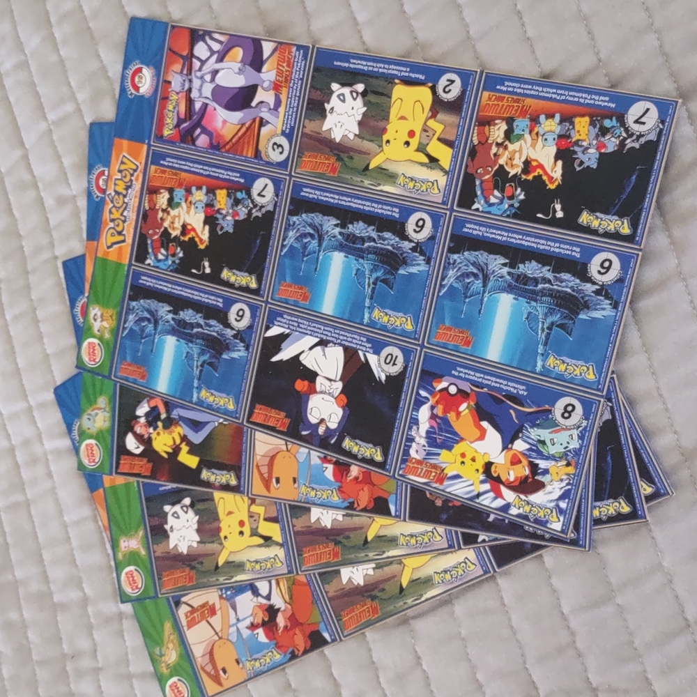 Pokemon Cards Burger King issues, 4 sheets